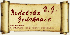 Nedeljka Gidaković vizit kartica